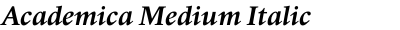 Academica Medium Italic